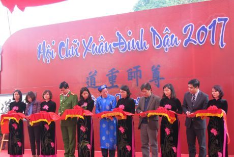 Lễ khai mạc hội chữ xuân Đinh Dậu 2017 tại di tích Văn Miếu - Quốc Tử Giám