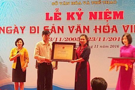 Sở Văn hóa và Thể thao tổ chức kỷ niệm ngày Di sản Văn hóa Việt Nam (23/11/2005 – 23/11/2016)